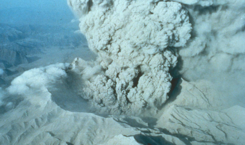 Crudely speaking, solar geoengineering would attempt to mimic the effects of a large volcanic eruption, such as the 1991 eruption at Mt. Pinatubo pictured above.
